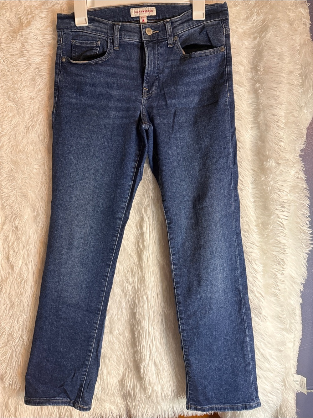 Lucky Brand Straight-Leg Jeans in Midwash Blue